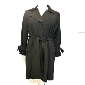Halogen Black Petite Trench Coat